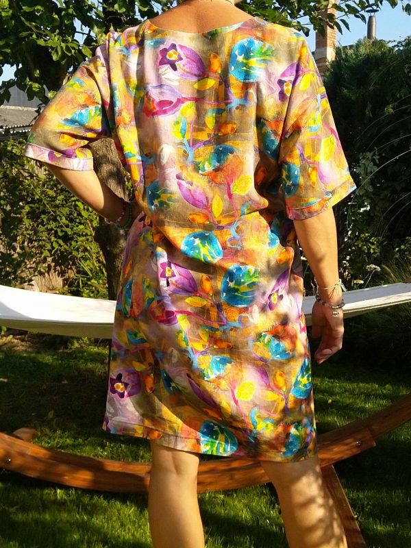 Lněné květované šaty - Image 9