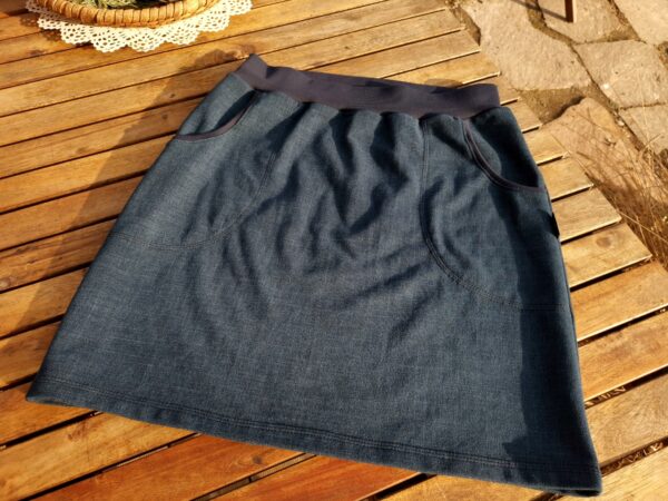 Modrá jeans sukně - Image 6